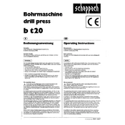 Scheppach B T20 88000900 Drill manual cover