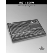 Peavey RQ 1606M Mixer manual cover