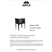 Jotul 404 Stove manual cover