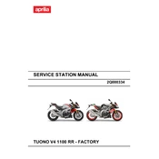 Aprilia TUONO V4 1100 RR 2019 Motorcycle manual cover