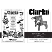 Clarke 6480100 CHD490 Hammer Drill manual cover