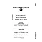 John Deere TE Gator Utility Vehicle manual cover