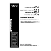 Roland CY-8 Cymbal manual cover