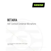 Shure BETA91A Microphone manual cover