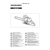 McCulloch Promac 72 manual cover