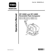 Toro RP-1200D 68074 Compactor manual cover