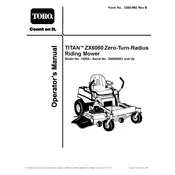 Toro Titan ZX6050 74824 Mower manual cover