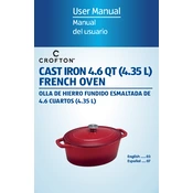 Crofton 51008 Cast Iron 4.6 QT French Oven manual cover