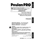 Poulan Pro PPB430VS Vacuum manual cover