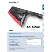 Roland AX-Edge manual cover