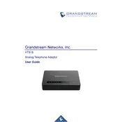 Grandstream HT818 Adaptor manual cover