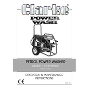 Clarke 7330366 PLS265A Petrol Power Washer manual cover