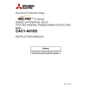 Mitsubishi CAC1-A01D2 Relay manual cover