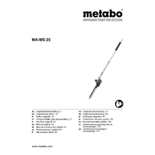 Metabo MA-MS 25 Garden Tool manual cover