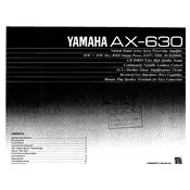 Yamaha AX-630 Amplifier manual cover