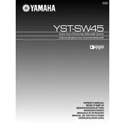 Yamaha YST-SW45 Subwoofer manual cover