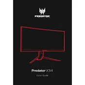 Acer Predator X34P Monitor manual cover