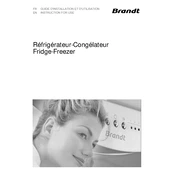 Brandt DN32600 Refrigerator manual cover