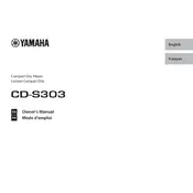 Yamaha CD-S303 CD Player manual cover