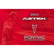 Pontiac Aztek 2001 manual cover