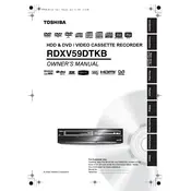 Toshiba RDXV59DTKB DVD Recorder manual cover