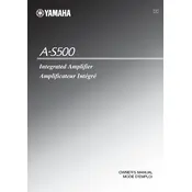 Yamaha A-S500 Amplifier manual cover