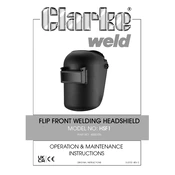 Clarke 6000705 HSF1 Flip Front Welding Headshield manual cover