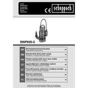 Scheppach SWP800-2 5909507901 Pump manual cover