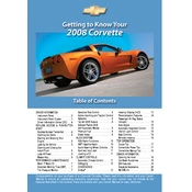 Chevrolet Corvette 2008 manual cover