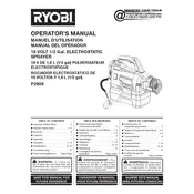 Ryobi P2809 Sprayer manual cover