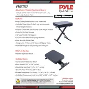 Pyle PKST52 Keyboard Bench manual cover