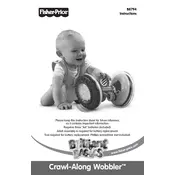 Fisher Price Mattel Brilliant Basics Crawl-Along Wobbler B8794 Toy manual cover