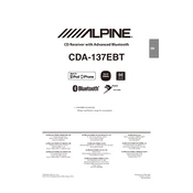 Alpine CDA-137EBT manual cover