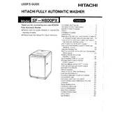 Hitachi SF-H800PX Washing Machine manual cover