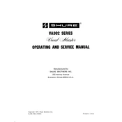 Shure VA302 Microphone manual cover