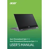 Acer Chromebook Enterprise Spin 514 CP514-1WH Laptop manual cover