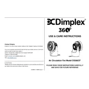 Dimplex DX360CF Fan manual cover