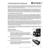 Barska Parallax Adjustment Scope manual cover