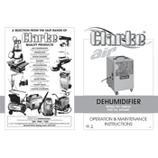 Clarke 6470640 DMD36 Dehumidifier manual cover