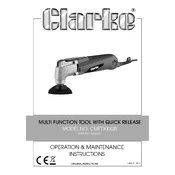 Clarke 6462201 CMFT300QR Multi Function Tool Quick Release manual cover