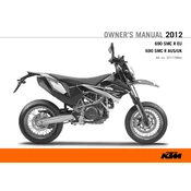 KTM SMC 690 R AUS 2012 Motorcycle manual cover