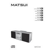 Matsui MHFCD10E manual cover