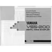 Yamaha VSS-200 Keyboard manual cover