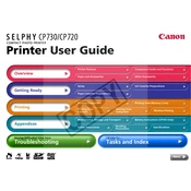 Canon DPOF PictBridge Direct Print SC HC Selphy CP720 manual cover