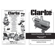 Clarke 6920291 XRV100 Paraffin Diesel Heater manual cover