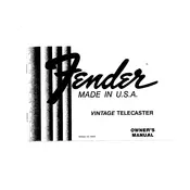 Fender Vintage Telecaster 1981 Guitar manual cover