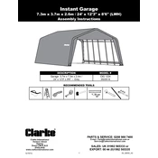 Clarke 3503518 CIG1224 Instant Garage manual cover