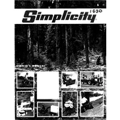 Simplicity 990645 Tractor manual cover