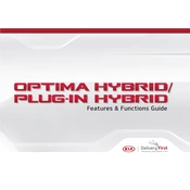 Kia Optima PHEV Plug-In Hybrid 2018 Sedan manual cover