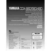 Yamaha CDX-480 Disc Player manual cover